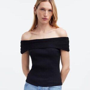 Madewell Off the Shoulder Ribbed Top - M